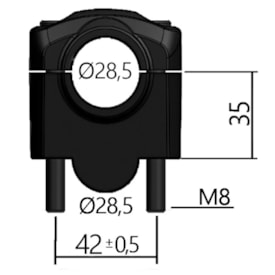 Segunda imagem do produto Adaptador de Guidão 28mm Okta Elegance Up Preto