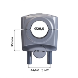 Segunda imagem do produto Adaptador de Guidão Anker Up 28mm - Mesa 22mm Preto