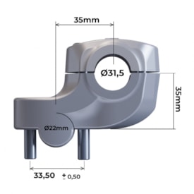 Segunda imagem do produto Adaptador de Guidão Avançado 32mm - Mesa 22mm Anker Move Preto