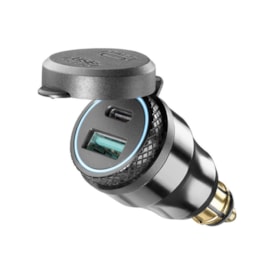 Adaptador Soquete Carregador Usb Duplo Tomada Tipo C