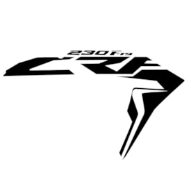 Adesivo Aleta do Tanque Crf 230 19 Biker Preto