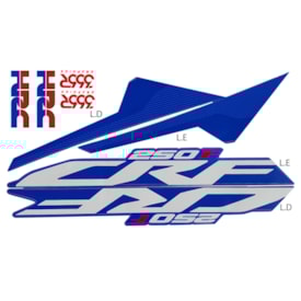 Adesivo Aleta do Tanque Crf 250f Biker Evo Branco Azul