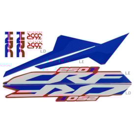Adesivo Aleta do Tanque Crf 250f Biker Evo Branco Azul Vermelho