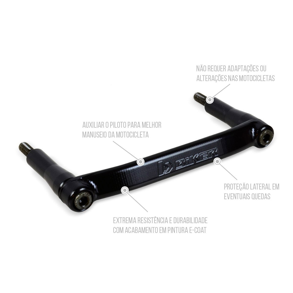Alça Lateral Traseira Mxf 270fi 2026 Biker Preto