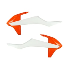 Aleta de Tanque Ktm 250 300 350 Exc Excf 20/23 Amx Branco Laranja