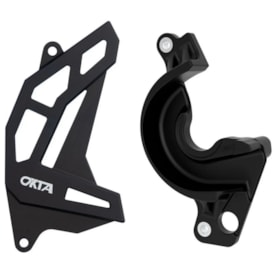 Anti Block Dianteiro E Protetor De Pinhão Crf 230 Okta Preto