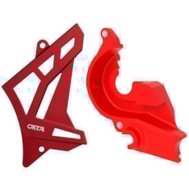 Anti Block Dianteiro E Protetor De Pinhão Crf 250f Okta Vermelho