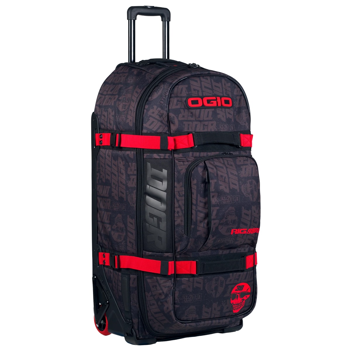 Segunda imagem do produto Bolsa de Equipamentos Ogio Rig 9800 Wheeled DNGR X Edition Preto Vermelho