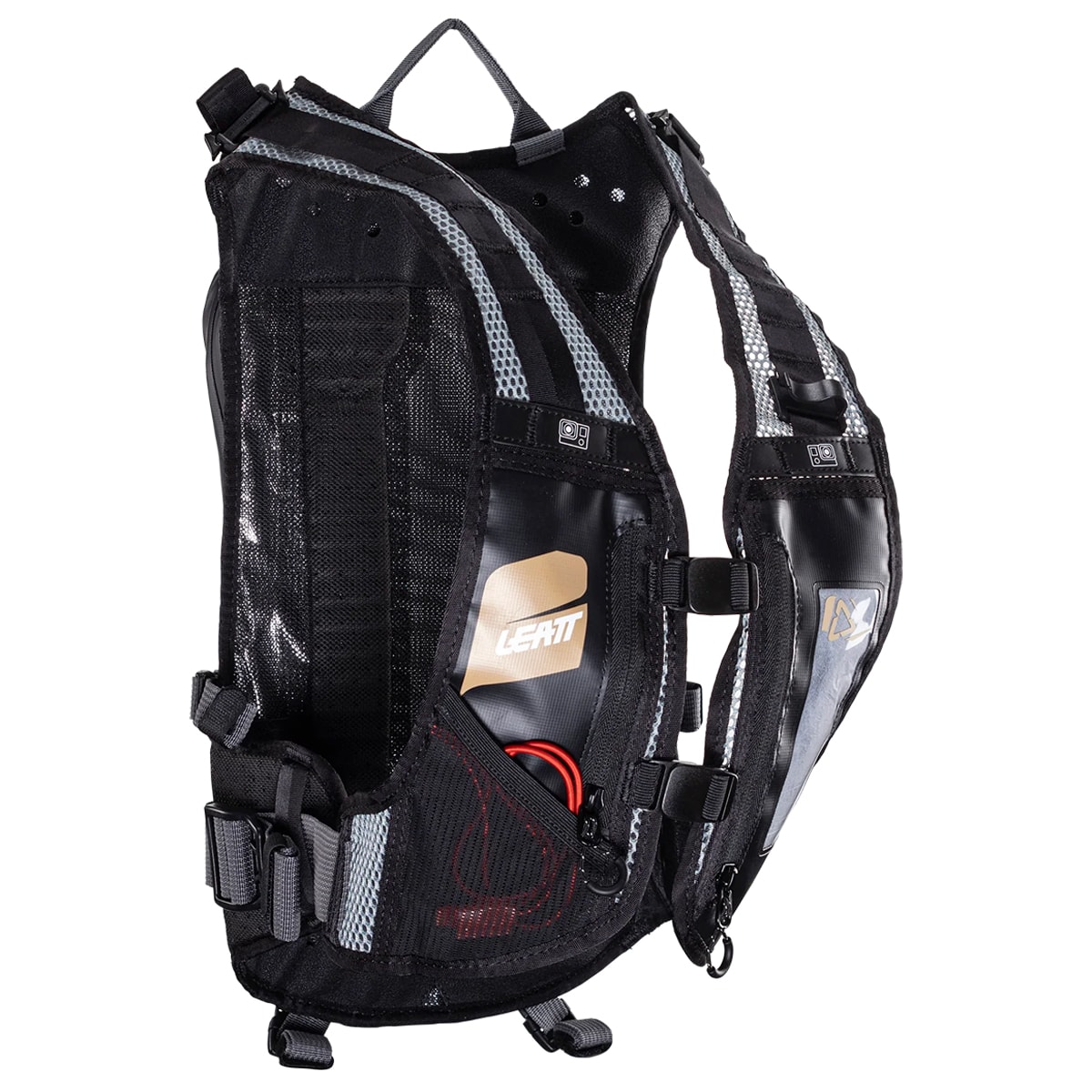 Segunda imagem do produto Bolsa Mochila de Hidratação Leatt Hydradri WP 2.0 Preto Dourado 2L