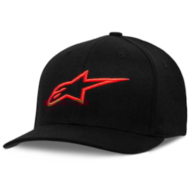 Boné Alpinestars Ageless Curve Preto Vermelho