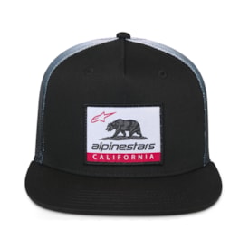 Segunda imagem do produto Boné Alpinestars Cali Gradient Trucker Snapback Preto Branco