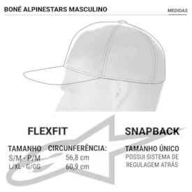Segunda imagem do produto Boné Alpinestars Corp Snap2 Preto Branco