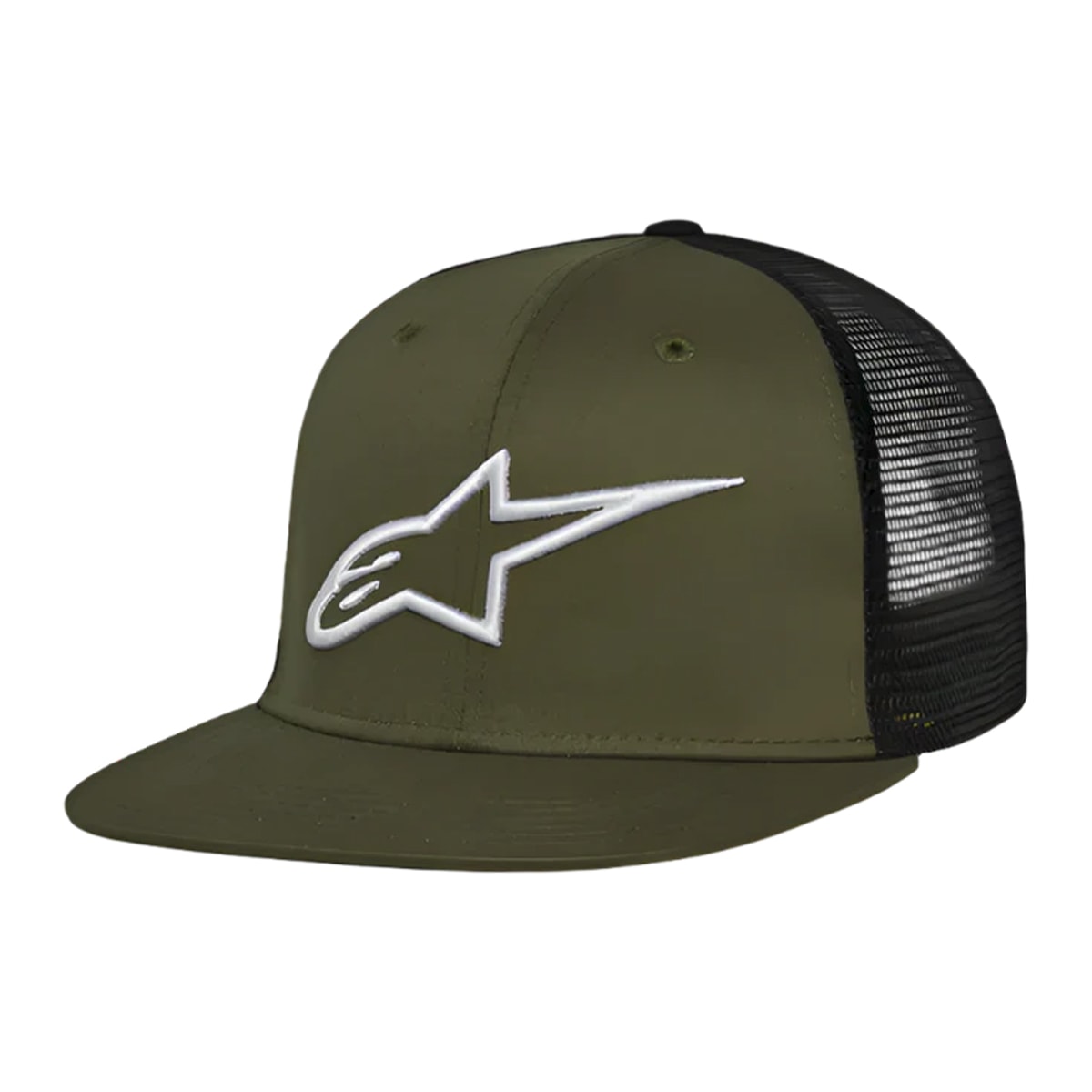 Boné Alpinestars Corp Trucker Snapback Verde Militar