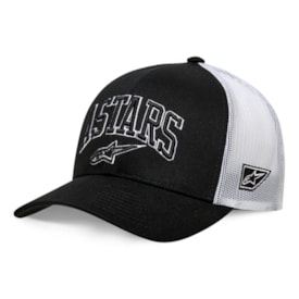 Boné Alpinestars Dunker Trucker Preto Branco