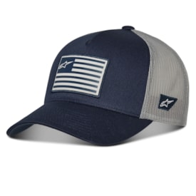 Boné Alpinestars Flag Snapback Azul Marinho