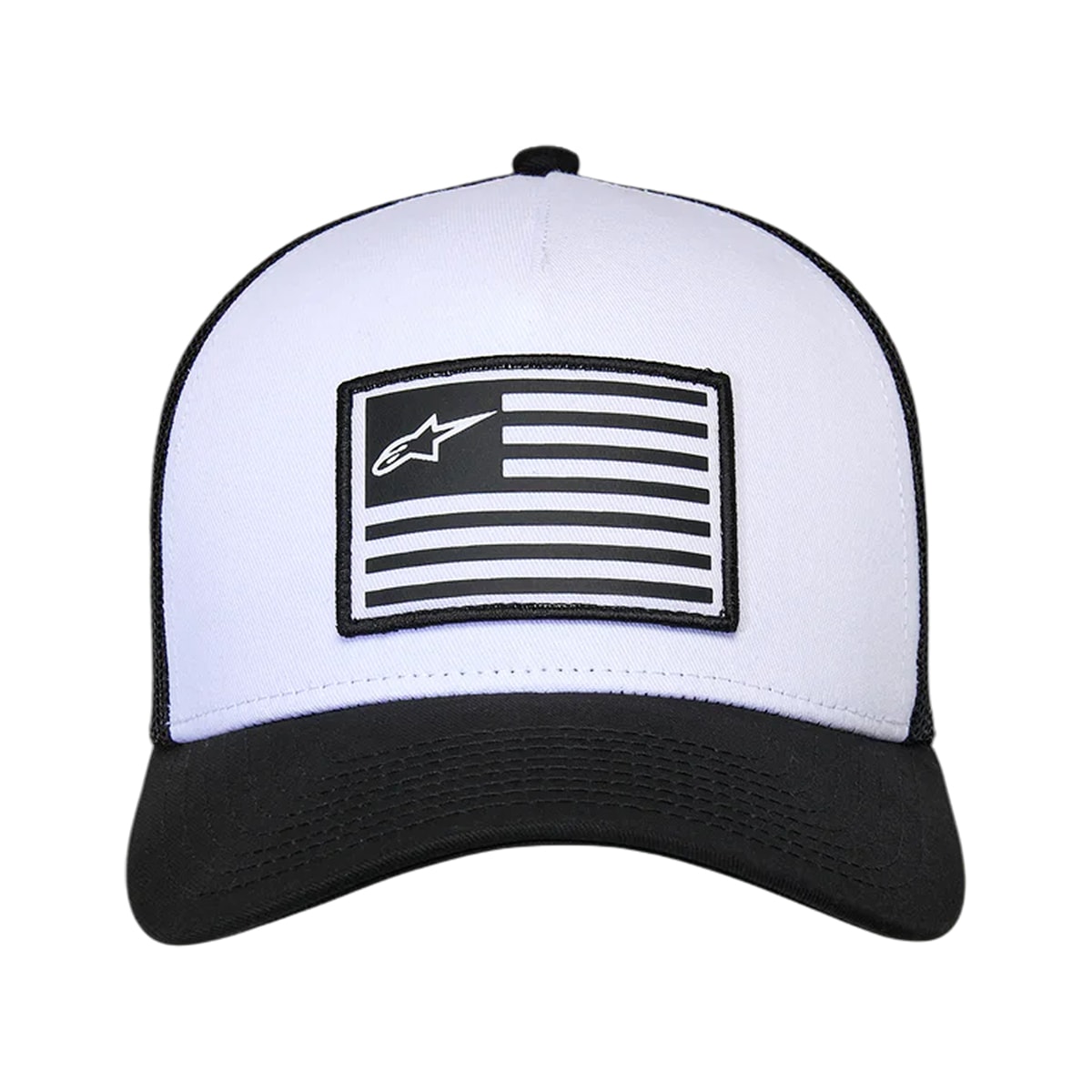 Segunda imagem do produto Boné Alpinestars Flag Snapback Branco Preto