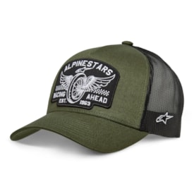 Boné Alpinestars Heritage Patch Trucker Verde Militar