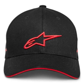 Segunda imagem do produto Boné Alpinestars Rostrum Preto Vermelho