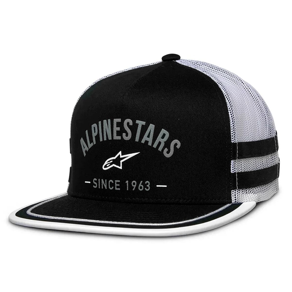 Boné Alpinestars Snapback Backline Trucker Preto Branco