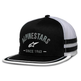 Boné Alpinestars Snapback Backline Trucker Preto Branco