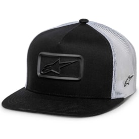 Boné Alpinestars Trucker Snapback Preto Branco