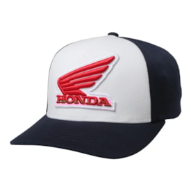 Bone Fox Honda Flexfit Branco Vermelho