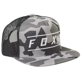 Boné Fox Pinnacle Mesh Snapback Camo Preto