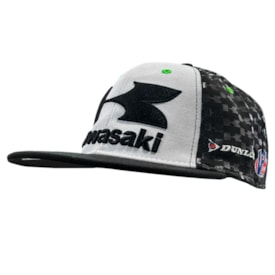 Boné Kawasaki Preto Branco