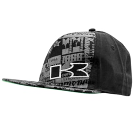 Boné Kawasaki Preto Cinza