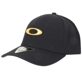 Boné Oakley Tincan Preto Dourado