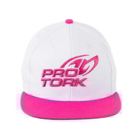 Boné Protork 788 Aba Reta Branco Rosa