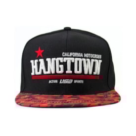 Boné Usa Hangtown Preto Vermelho