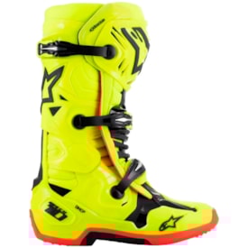 Segunda imagem do produto Bota Alpinestars Tech 10 Amarelo Fluor Vermelho