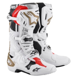 Bota Alpinestars Tech 10 Branco Prata