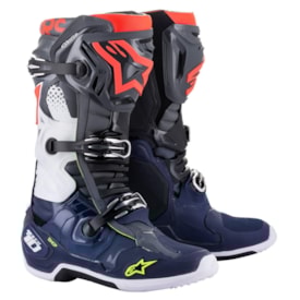 Bota Alpinestars Tech 10 Cinza Azul