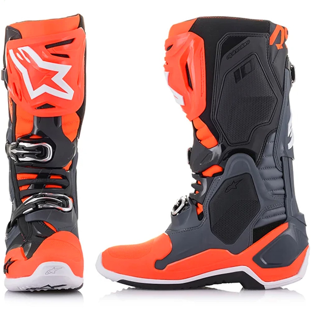 Bota Alpinestars Tech 10 Cinza Laranja