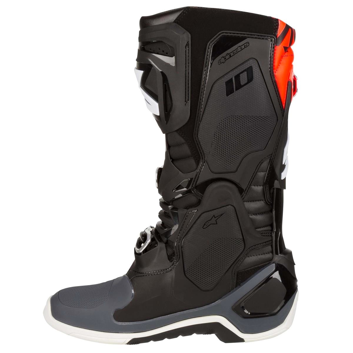 Bota Alpinestars Tech 10 Preto Cinza Laranja