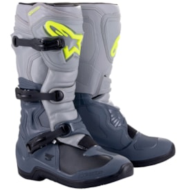 Bota Alpinestars Tech 3 Cinza Escuro Cinza Claro