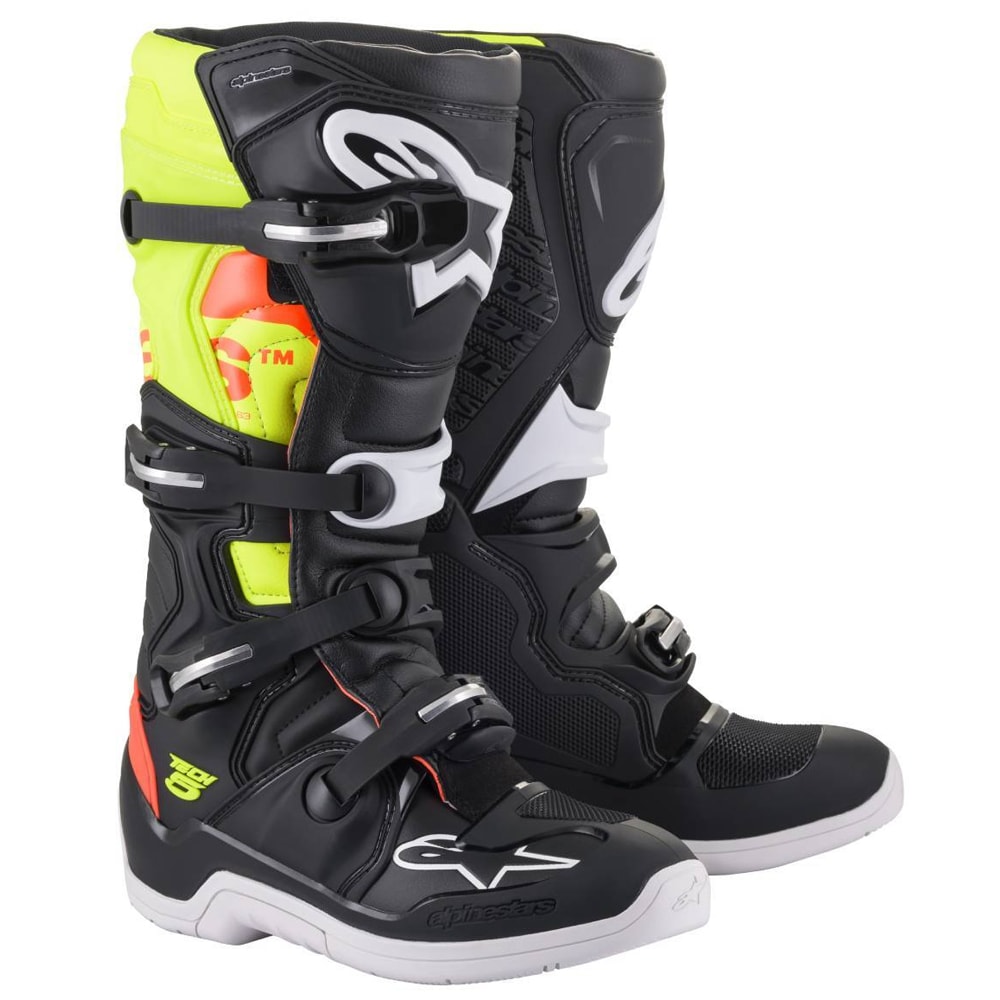 Bota Alpinestars Tech 5 Preto Amarelo Fluor