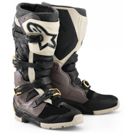 Bota Alpinestars Tech 7 Enduro Drystar Preto Cinza Dourado