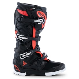Segunda imagem do produto Bota Alpinestars Tech 7 Enduro Drystar Preto Vermelho Fluor