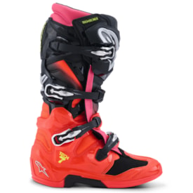 Segunda imagem do produto Bota Alpinestars Tech 7 Preto Vermelho Rosa