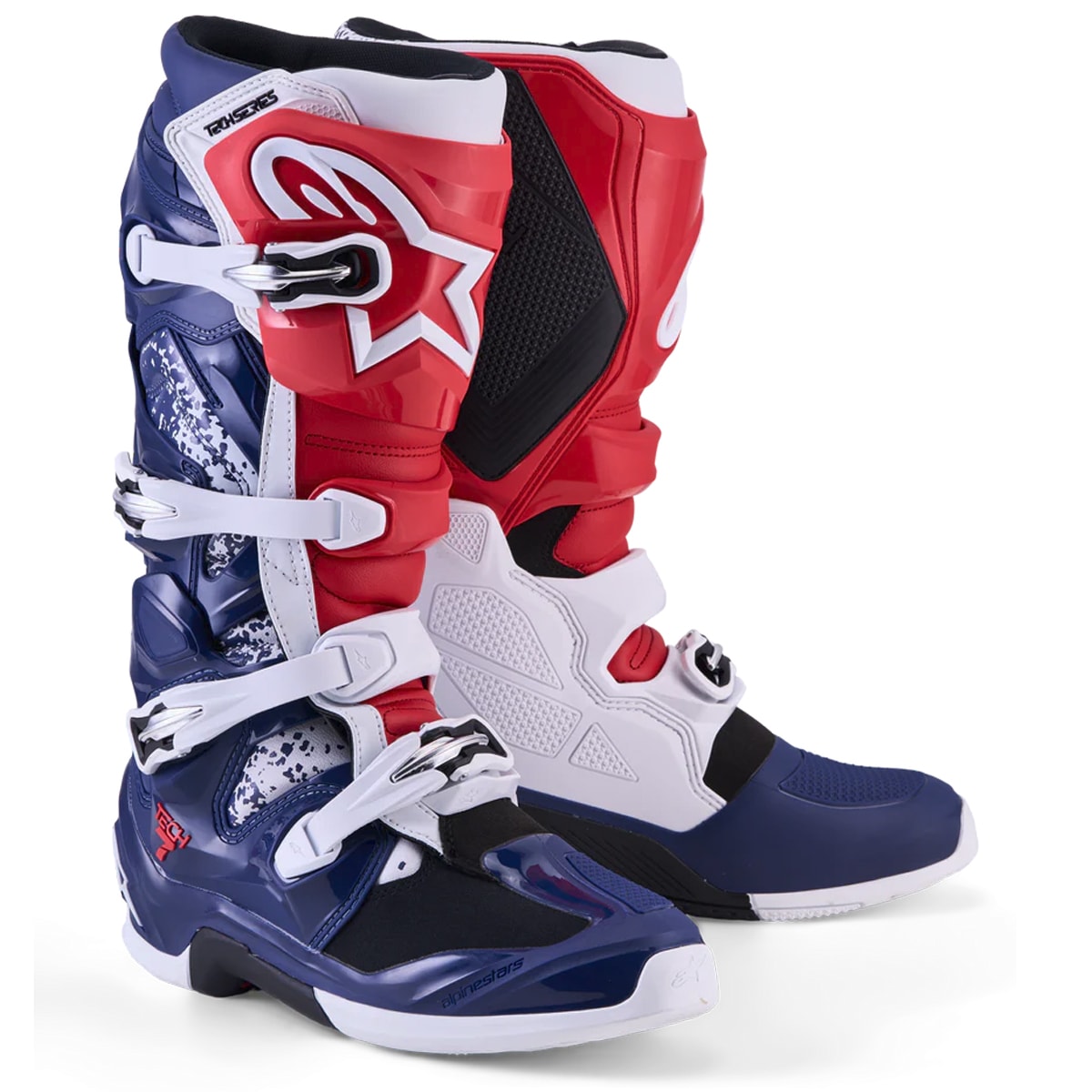 Bota Alpinestars Tech 7 Unity 26 Limited Edition Azul Vermelho
