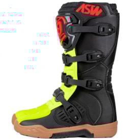 Segunda imagem do produto Bota Asw Image Enduro Preto Amarelo Fluor