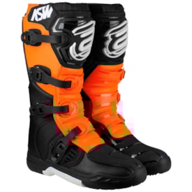 Bota Asw Image Enduro Preto Laranja Fluor