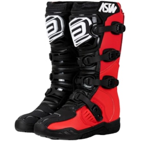 Segunda imagem do produto Bota Asw Image Enduro Preto Vermelho
