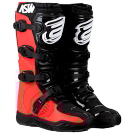 Bota Asw Image Enduro Preto Vermelho