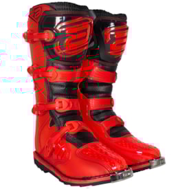 Bota Asw Mx Preto Vermelho