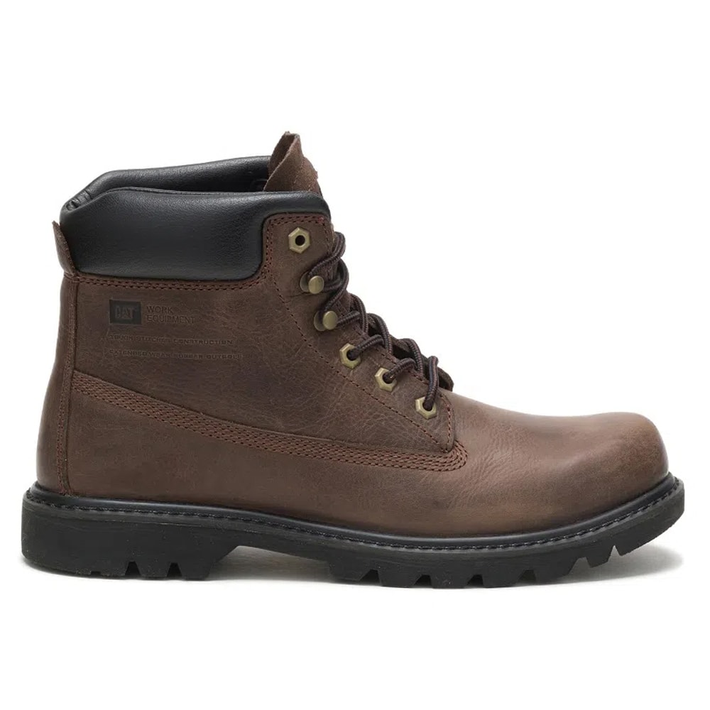 Bota caterpillar marrom com protetor hot sale de pedal