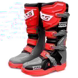 Bota Ims Robust Cinza Vermelho